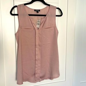 Express pink sleeveless blouse